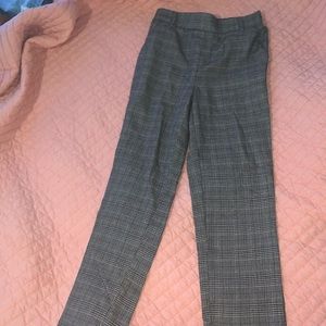 Brown plaid pants